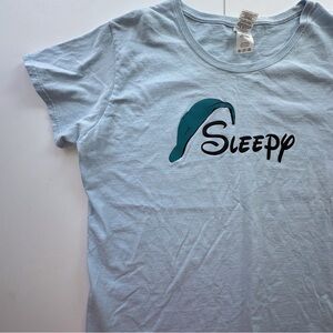 Disney theme Snow White Sleepy graphic print short sleeve tee shirt women’s‎ 2x